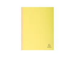 Chemise exacompta carte 240x320mm 320g documents a4 210x297mm soufflet dos toile 30mm coloris jaune paquet 25 unites