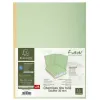 Chemise exacompta carte 240x320mm 320g documents a4 210x297mm soufflet dos toile 30mm coloris vert paquet 25 unites
