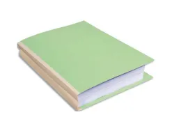 Chemise exacompta carte 240x320mm 320g documents a4 210x297mm soufflet dos toile 30mm coloris vert paquet 25 unites