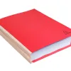 Chemise exacompta carte 240x320mm 320g documents a4 210x297mm soufflet dos toile 30mm coloris rouge paquet 25 unites