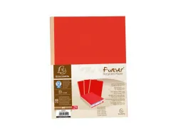Chemise exacompta carte 240x320mm 320g documents a4 210x297mm soufflet dos toile 30mm coloris rouge paquet 25 unites