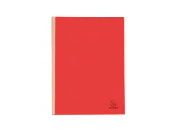 Chemise exacompta carte 240x320mm 320g documents a4 210x297mm soufflet dos toile 30mm coloris rouge paquet 25 unites