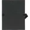 Chemise exacompta carton papier toilé 240x320mm dos extensible 120mm sangle coton boucle crantée coloris noir