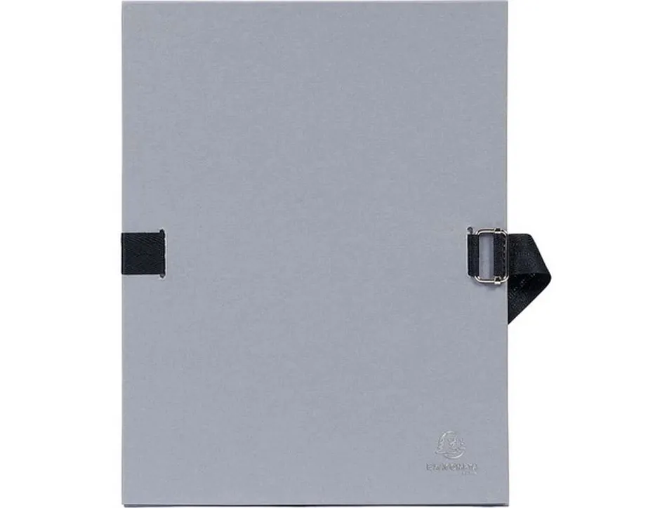 Chemise exacompta carton papier toilé 240x320mm dos extensible 120mm sangle coton boucle crantée coloris assortis