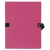 Chemise exacompta carton papier toilé 240x320mm dos extensible 120mm sangle coton boucle crantée coloris bordeaux
