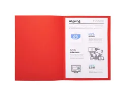 Chemise exacompta forever carte recyclée 220g a4 24x32cm coloris rouge paquet 100 unités