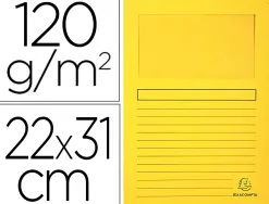 Chemise exacompta forever carte recyclée 120g 22x31cm fenêtre coloris jaune paquet 25 unités