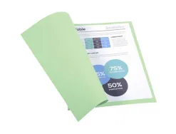 Chemise exacompta forever carte recyclée 220g a4 24x32cm coloris vert pré paquet 100 unités