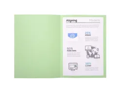 Chemise exacompta forever carte recyclée 220g a4 24x32cm coloris vert pré paquet 100 unités