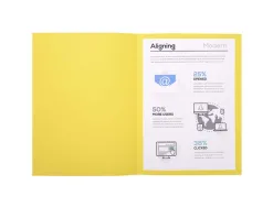 Chemise exacompta forever carte recyclée 220g a4 24x32cm coloris jaune paquet 100 unités