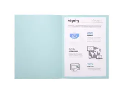 Chemise exacompta forever carte recyclée 220g a4 24x32cm coloris bleu clair paquet 100 unités