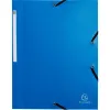 Chemise exacompta opak 3 rabats pp recycle a4 dos 15mm fermeture elastique coloris bleu