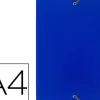 Chemise exacompta polypropylène 4/10e opaque éco 3 rabats élastiques a4+ 240x320mm coloris bleu