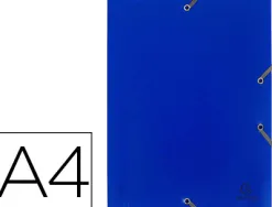 Chemise exacompta polypropylène 4/10e opaque éco 3 rabats élastiques a4+ 240x320mm coloris bleu