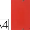 Chemise exacompta polypropylène 4/10e opaque éco 3 rabats élastiques a4+ 240x320mm coloris rouge