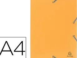 Chemise exacompta polypropylène 4/10e opaque éco 3 rabats élastiques a4+ 240x320mm coloris jaune