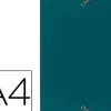Chemise exacompta polypropylène 4/10e opaque éco 3 rabats élastiques a4+ 240x320mm coloris vert
