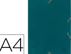 Chemise exacompta polypropylène 4/10e opaque éco 3 rabats élastiques a4+ 240x320mm coloris vert