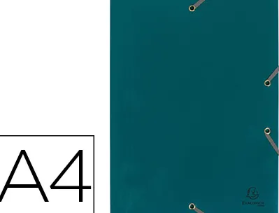 Chemise exacompta polypropylène 4/10e opaque éco 3 rabats élastiques a4+ 240x320mm coloris vert
