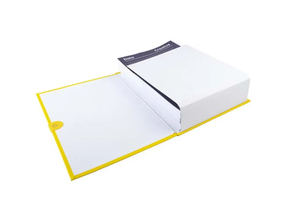 Chemise exacompta rabat en pied balacron a4 dos extensible 13cm sangle scratch coloris jaune