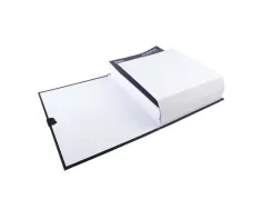Chemise exacompta rabat en pied balacron a4 dos extensible 13cm sangle scratch coloris noir