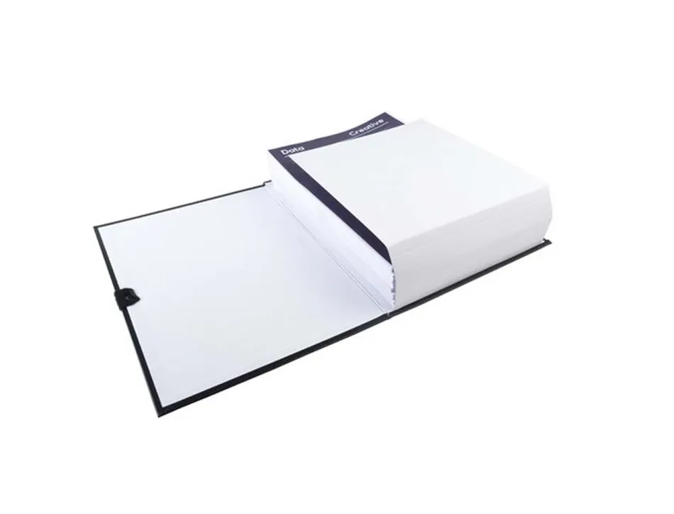 Chemise exacompta rabat en pied balacron a4 dos extensible 13cm sangle scratch coloris noir