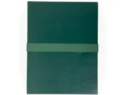 Chemise exacompta rabat en pied balacron a4 dos extensible 13cm sangle scratch coloris vert