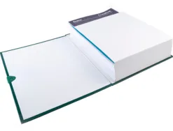 Chemise exacompta rabat en pied balacron a4 dos extensible 13cm sangle scratch coloris vert