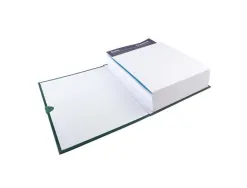 Chemise exacompta rabat en pied balacron a4 dos extensible 13cm sangle scratch coloris vert