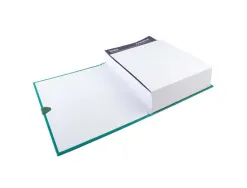 Chemise exacompta rabat en pied balacron format a4 24x32cm dos extensible 13cm sangle scratch coloris vert
