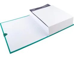 Chemise exacompta rabat en pied balacron format a4 24x32cm dos extensible 13cm sangle scratch coloris vert