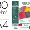 Chemise exacompta rock bahia 220 carte rigide 240x320mm 210g coloris assortis lot 100 unités