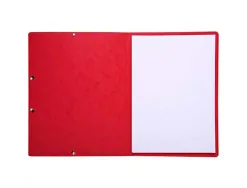 Chemise exacompta sans rabat carte lustrée 4,5/10e format a4 élastique étiquette dos coloris rouge