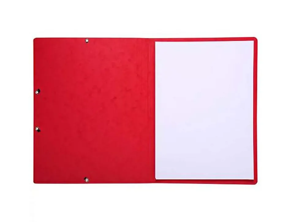 Chemise exacompta sans rabat carte lustrée 4,5/10e format a4 élastique étiquette dos coloris rouge