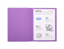 Chemise exacompta standard 24x32cm 220g a4 21x29,7cm coloris lilas pack 100 unités