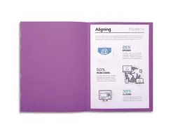 Chemise exacompta standard 24x32cm 220g a4 21x29,7cm coloris lilas pack 100 unités