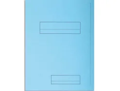 Chemise exacompta super carte semi rigide 240x320mm 210g imprimée 2 rabats coloris bleu clair lot 50 unités