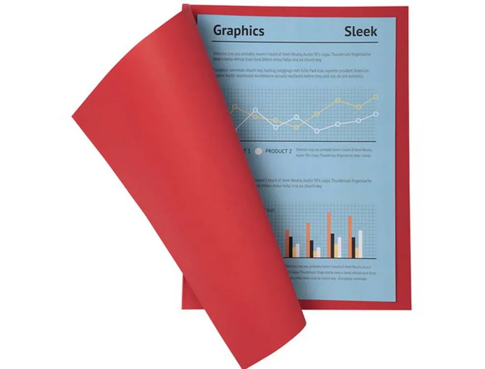 Chemise exacompta super carte 240x320mm 210g coloris rouge pack 100 unités
