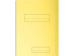Chemise exacompta super carte semi rigide 240x320mm 210g imprimée 2 rabats coloris canari lot 50 unités
