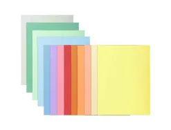 Chemise exacompta super carte 240x320mm 210g coloris assortis pack 100 unités