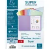 Chemise exacompta super carte 240x320mm 210g coloris assortis pack 10 unités