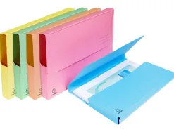 Chemise exacompta super pastel pochette carte neuve rabat 210g coloris assortis lot 50 unités