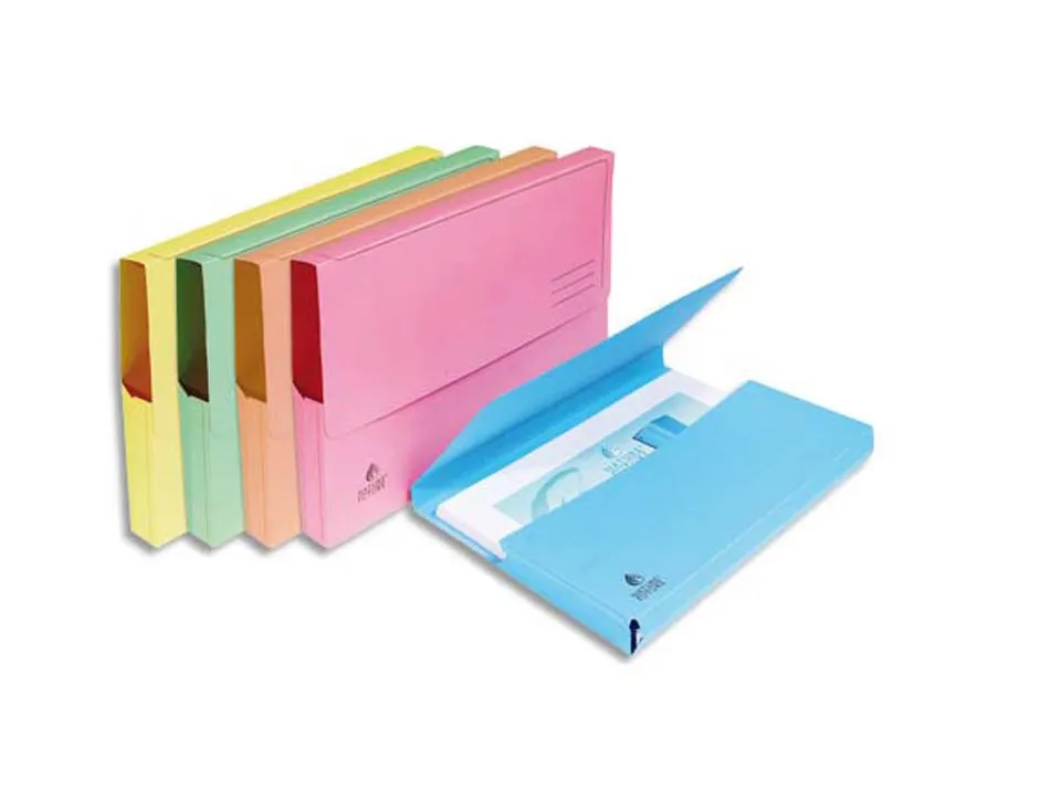 Chemise exacompta super pastel pochette carte neuve rabat 210g coloris vert clair lot 50 unités