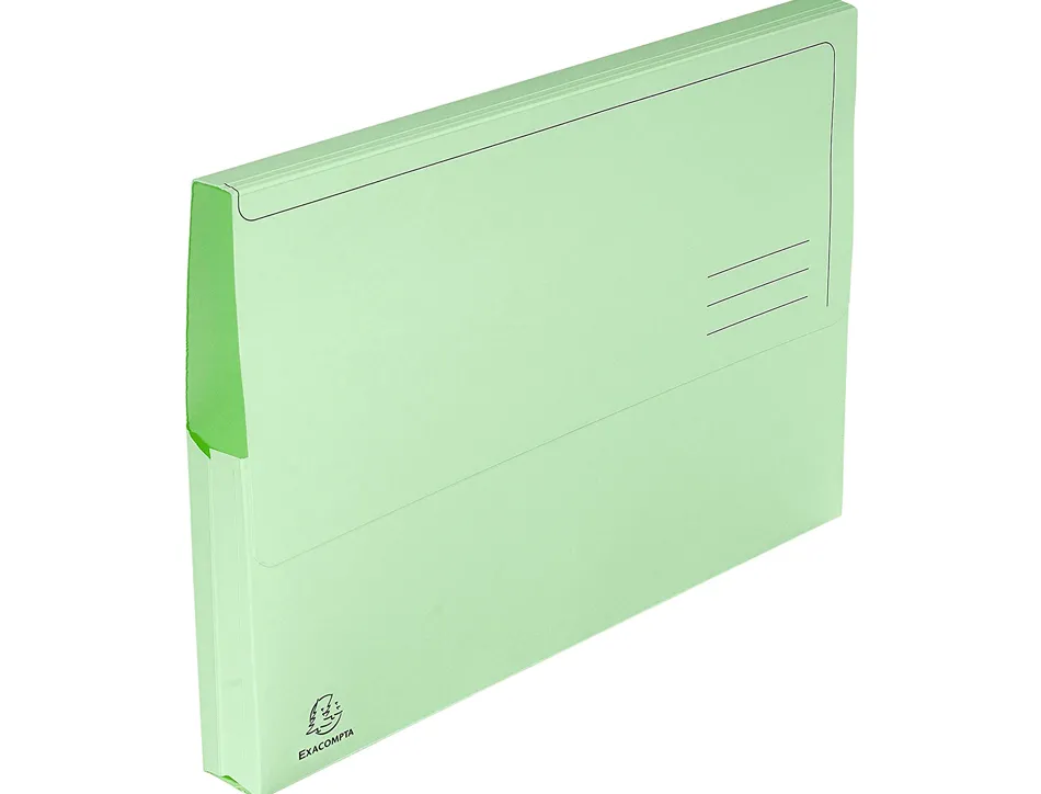 Chemise exacompta super pastel pochette carte neuve rabat 210g coloris vert clair lot 50 unités