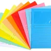 Chemise exacompta super papier fibres neuves 160g 310x225mm fenêtre coloris assortis lot 10 unités