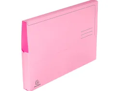 Chemise exacompta super pastel pochette carte neuve rabat 210g coloris rose lot 50 unités