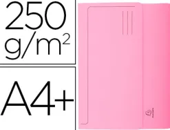 Chemise exacompta super pastel pochette carte neuve rabat 210g coloris rose lot 50 unités