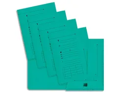 Chemise kraft oxford hv kraft 240g 235x320mm armoire et caisse 2 rabats intérieurs indexation coloris vert pastel 25un