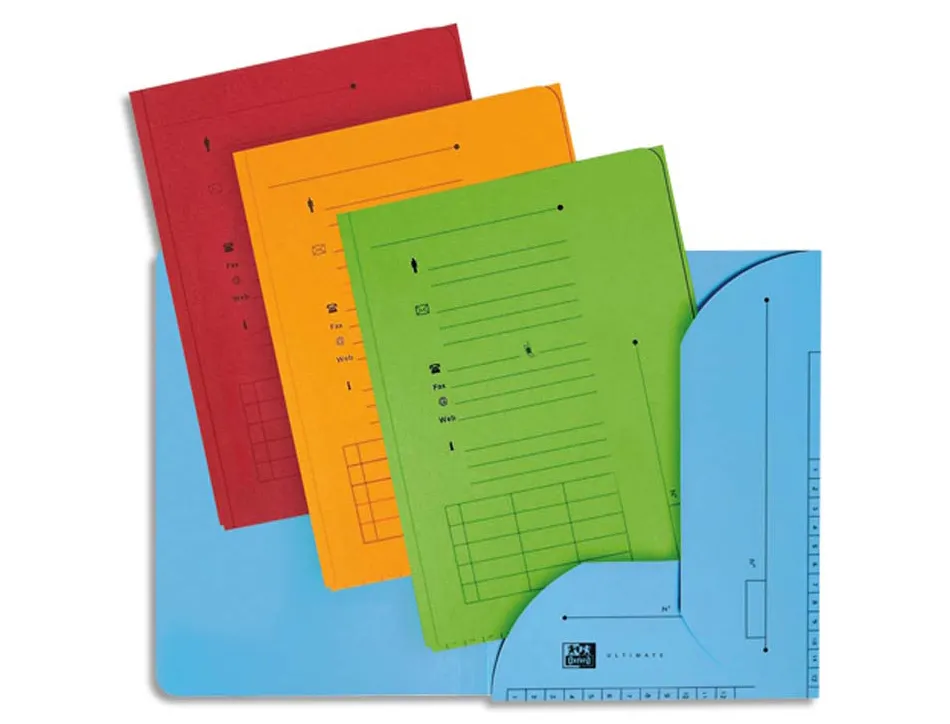 Chemise kraft oxford hv kraft 240g 235x320mm armoire et caisse 2 rabats intérieurs indexation coloris tonique pack 25