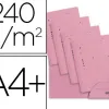 Chemise kraft oxford hv kraft 240g 235x320mm armoire et caisse 2 rabats intérieurs indexation rose pastel pack 25 unités